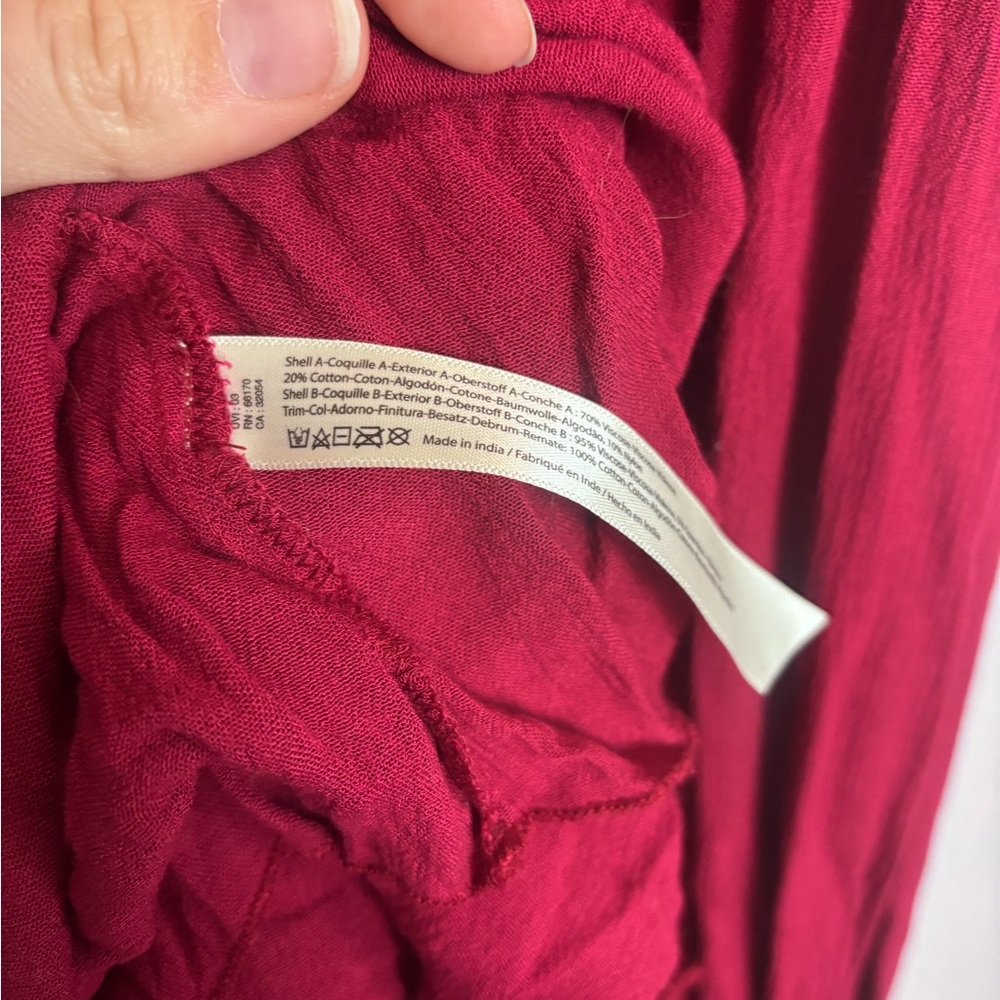 Free People FP ONE Deep Red Lace Adella Maxi Dress - Picture 7 of 9